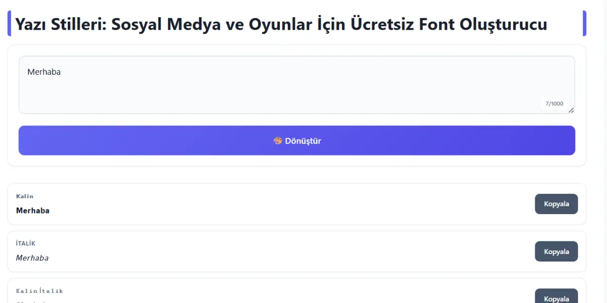 yazı stilleri